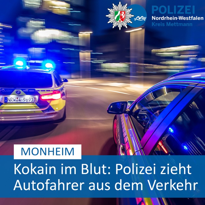 POL-ME: Polizei zieht unter Drogen stehenden Autofahrer aus dem Verkehr - Monheim - 2001079