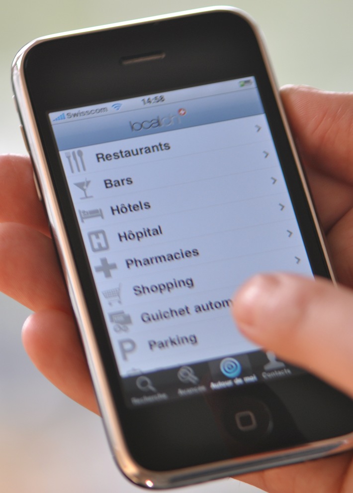 local.ch: application "Annuaire téléphonique" pour l