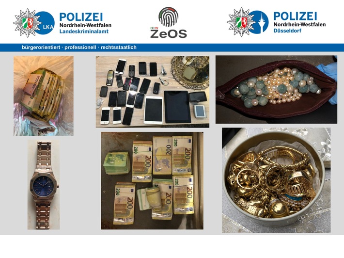 POL-D: Gemeinsame Pressemitteilung der ZeOS NRW, des Polizeipräsidiums Düsseldorf und des Landeskriminalamtes Nordrhein-Westfalen Schlag gegen Clankriminalität - Vermögen beschlagnahmt