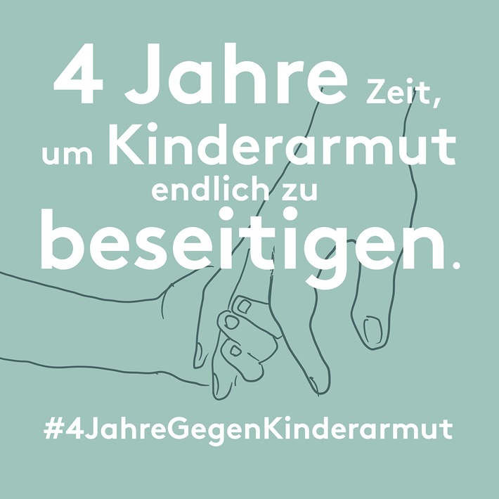 SOS-Kinderdorf fordert im Bündnis: #4JahreGegenKinderarmut