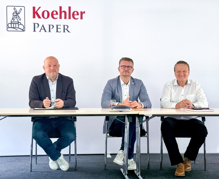 Regional parliament member Christian Tischner (CDU) and Mayor of Greiz  Alexander Schulze visit Koehler Paper site in Greiz