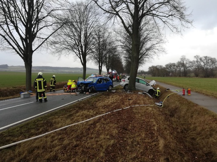 POL-NOM: Verkehrsunfall mit drei schwer verletzten Personen