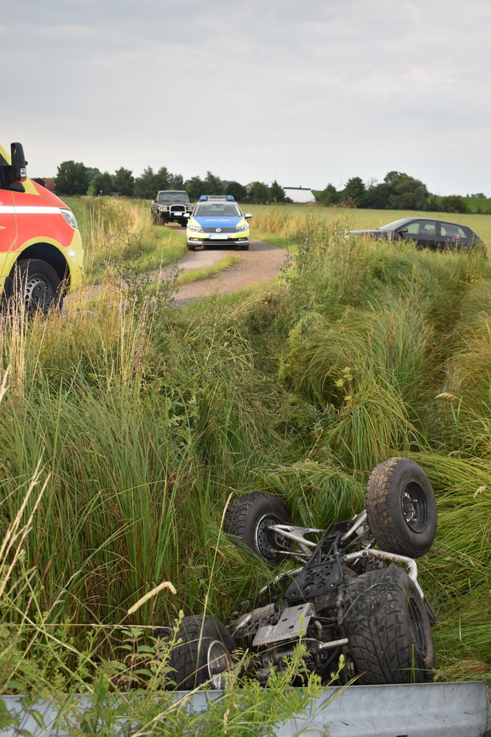 POL-DEL: Landkreis Wesermarsch: Quadfahrer in Berne bei Unfall schwer verletzt