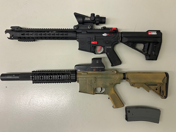 BPOL-HST: Bundespolizei stellt Softairwaffen - Sturmgewehr - sicher