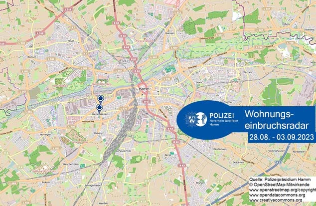 POL-HAM: Wohnungseinbruchsradar Hamm für die Woche vom 28. August bis 3. September