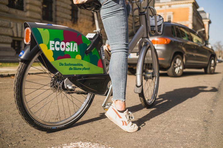 Ecosia steigert seine Bekanntheit mit nextbike by TIER nachhaltig / Werbewirksamkeitsstudie beweist: Kampagnen auf Leihrädern sind wirksam und aufmerksamkeitsstark!