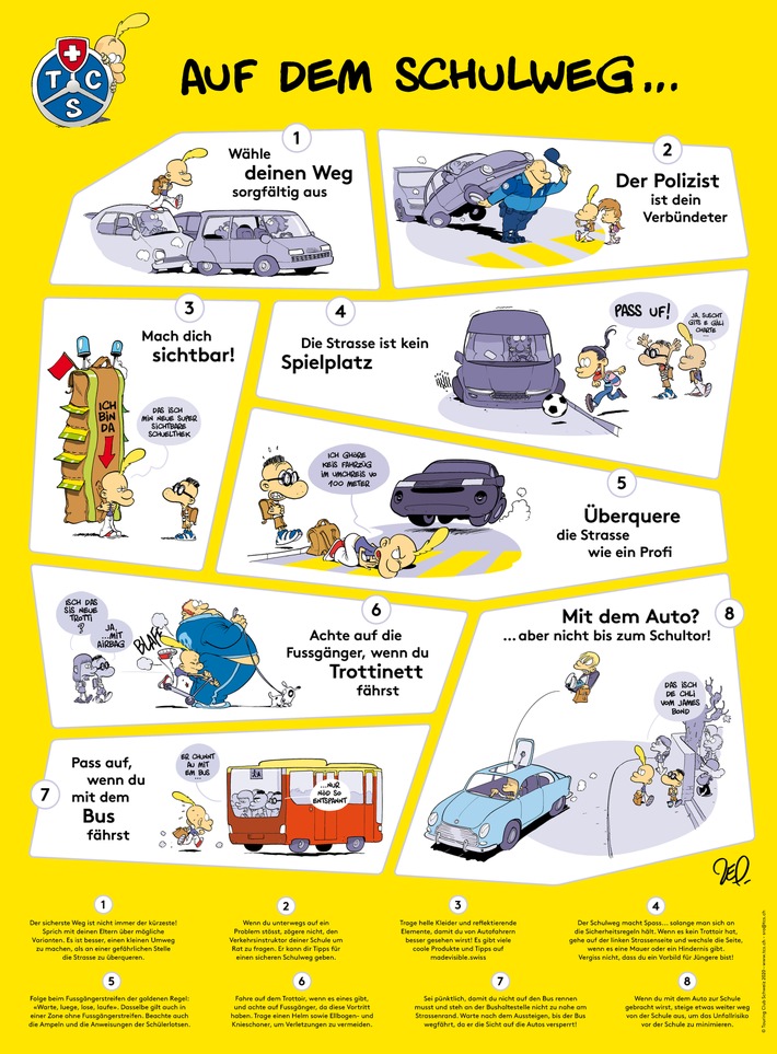 "Titeuf" gibt Ratschläge für den Schulweg