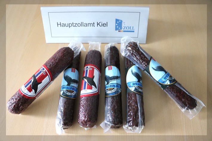 HZA-KI: Norwegische Wal-Salami aus dem Verkehr gezogen / Artenschutz kennt keine Grenzen