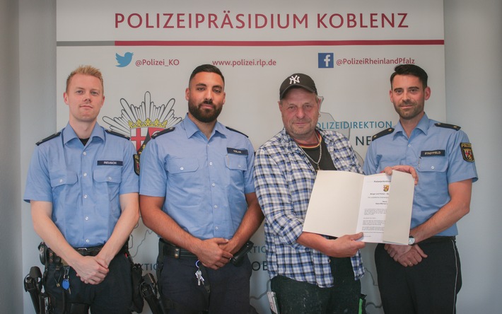 POL-PPKO: Bürger für vorbildliches Handeln ausgezeichnet
