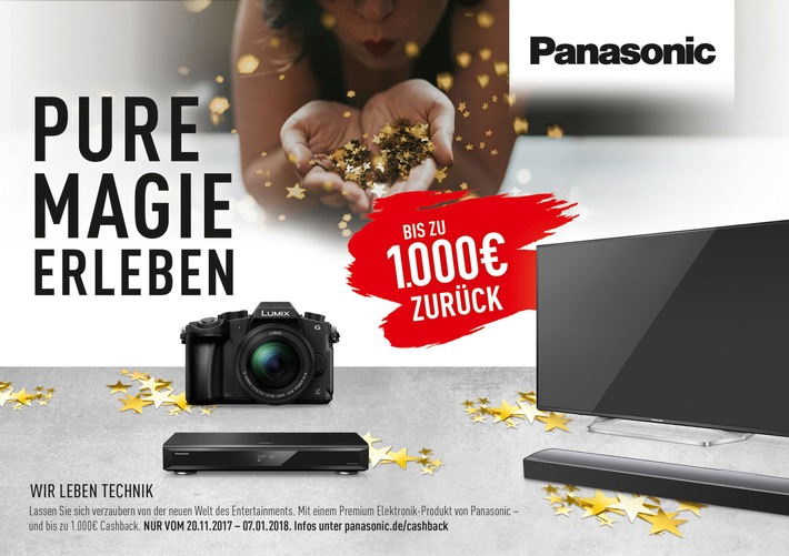 Pure Magie erleben - Panasonic läutet mit Cash Back Aktion das Weihnachtsgeschäft ein / Werbekampagne erreicht rund 1 Milliarde Kontakte im Jahresendgeschäft