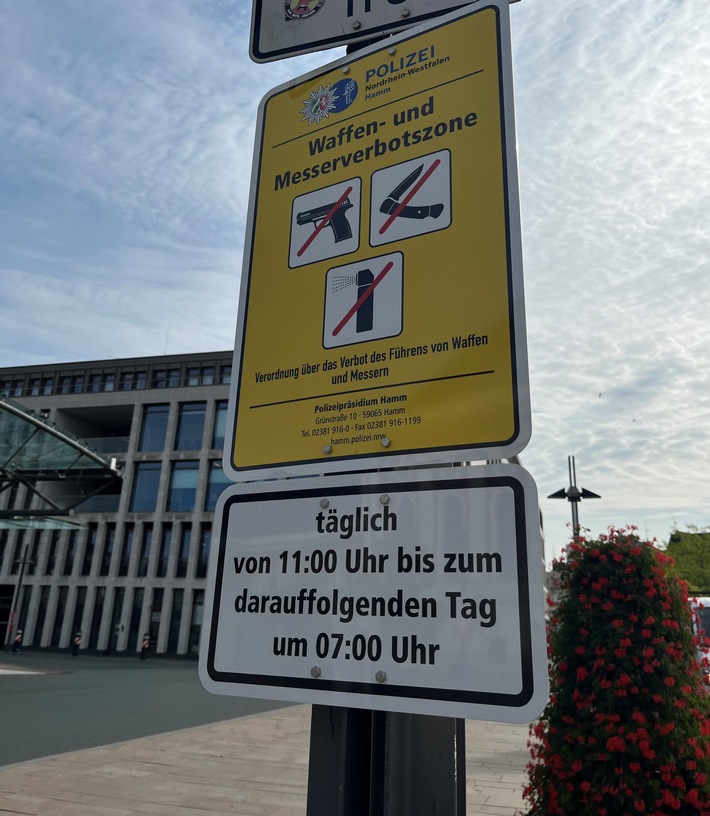 POL-HAM: Zweite Waffen- und Messerverbotszone in Hamm tritt in Kraft