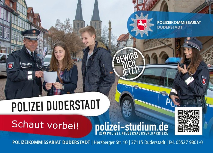 POL-GÖ: (469/2022) "Tag der Bewerber" bei der Polizei Duderstadt - angehende Polizeianwärter erhalten spannende Einblicke in den Polizeiberuf