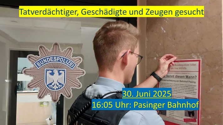 Bundespolizeidirektion München: Zeugenaufruf nach gefährlicher Körperverletzung mittels Pfefferspray