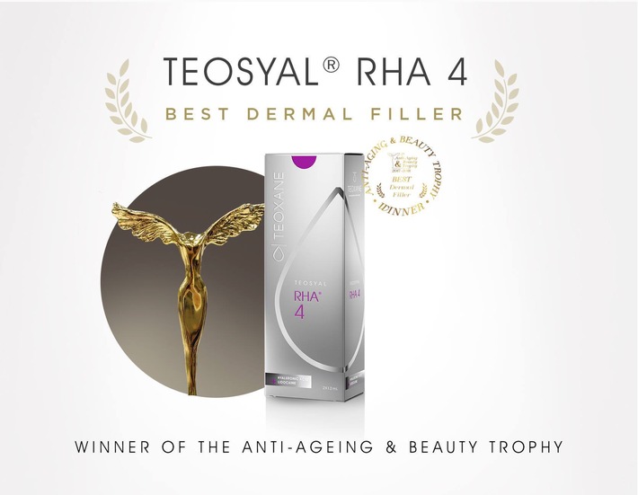 Hyaluron 2.0: Teosyal® RHA4 / Hyaluronsäurefiller von Teoxane gewinnt die Anti-Aging &amp; Beauty Trophy 2017