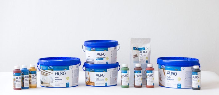 Öko-Pionier AURO bietet rein mineralische Kalkfarben ohne synthetische Stoffe für zu Hause