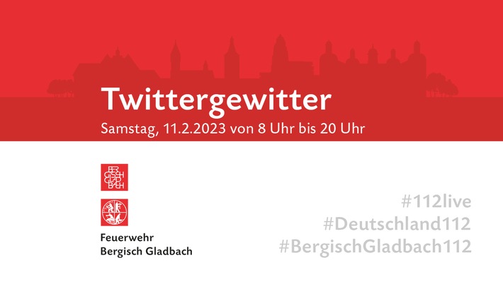 FW-GL: Am Tag des europäischen Notrufs: Feuerwehr Bergisch Gladbach ist beim Twittergewitter live dabei