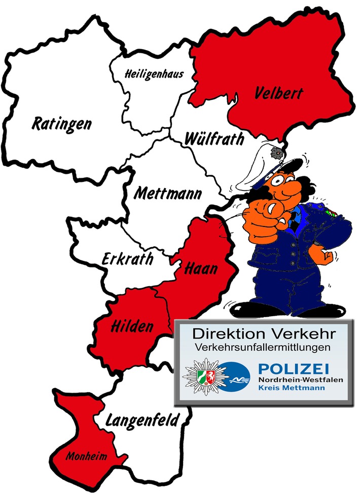 POL-ME: Verkehrsunfallfluchten aus dem Kreisgebiet - Velbert / Haan / Hilden / Monheim - 1804124