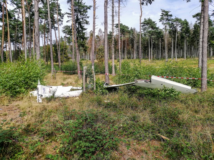 POL-LIP: Oerlinghausen. Segelflugzeug abgestürzt.