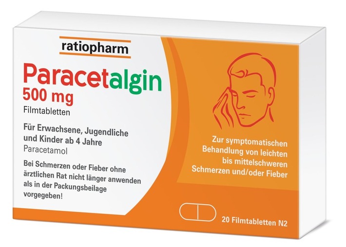 Schmerzmittelinnovation für den deutschen Markt / Paracetamol jetzt neu mit natürlichem Algin erhältlich