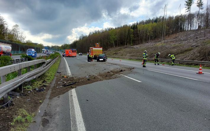 FW-EN: Verkehrsunfall auf der BAB1