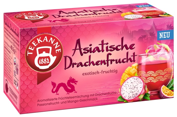 Pressemitteilung: TEEKANNE entführt mit der Sorte „Asiatische Drachenfrucht“ in eine neue Genusswelt