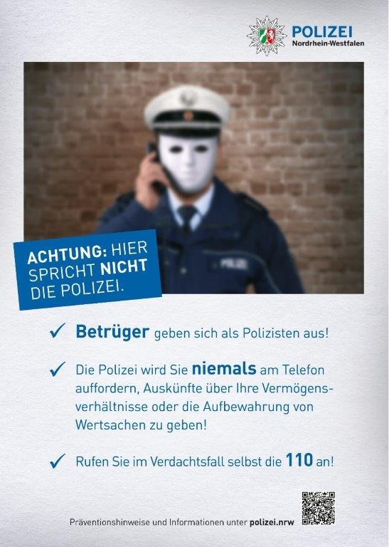POL-D: Achtung! - Falsche Polizisten wieder vermehrt in Düsseldorf unterwegs - Neue Masche bringt Senioren um Erspartes - 50 Notrufe seit Ende letzter Woche