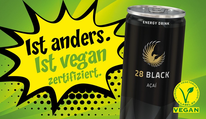 Veganer Lifestyle mit Energy Drink 28 BLACK / Schon immer vegan /  Jetzt auch zertifiziert (FOTO)