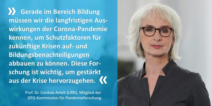 Statement: Bildungsforscherin Cordula Artelt zur aktuellen Stellungnahme der Pandemie-Kommission der Deutschen Forschungsgemeinschaft