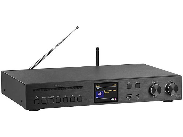 VR-Radio WLAN-HiFi-Receiver IRS-715, Internetradio, DAB+ &amp; UKW, CD, Bluetooth, USB, 60 Watt: Die Lieblings-Musik von praktisch jeder Audioquelle hören
