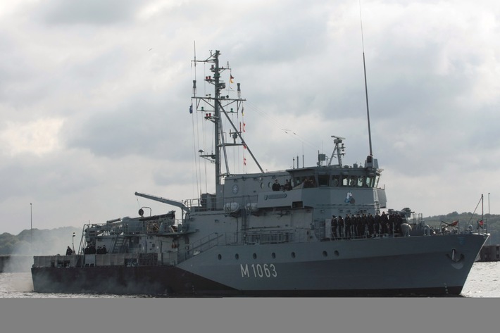 Minenjagdboot mit Kurs auf Kiel &quot;Bad Bevensen&quot; zurück vom NATO-Einsatz (mit Bild)