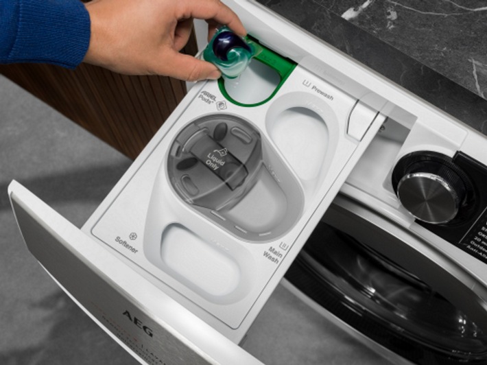 UniversalDose: AEG entwickelt erste Waschmittelschublade auch für PODS®