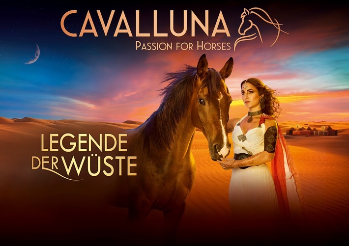 Artwork CAVALLUNA - "Legende der Wüste". Weiterer Text über ots und www.presseportal.de/nr/55914 / Die Verwendung dieses Bildes ist für redaktionelle Zwecke honorarfrei. Veröffentlichung bitte unter Quellenangabe: "obs/CAVALLUNA"