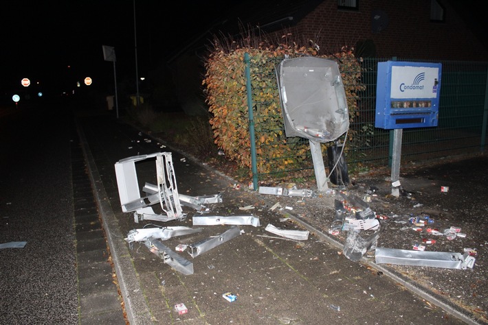 POL-VIE: Schwalmtal-Waldniel: Zigarettenautomat gesprengt- Foto als Nachtrag