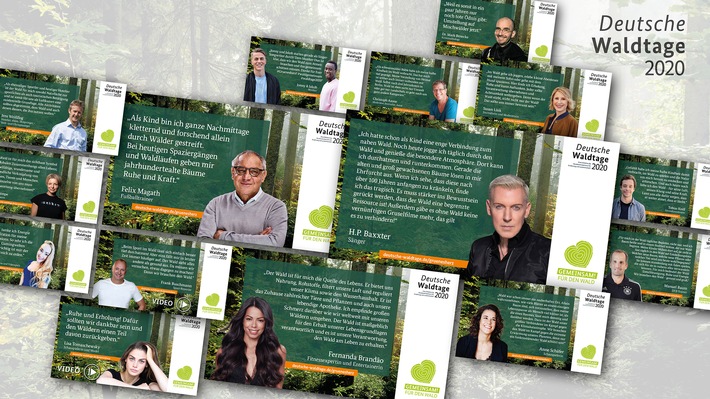 Prominente zeigen ihr Grünes Herz für den Wald - Deutsche Waldtage 2020
