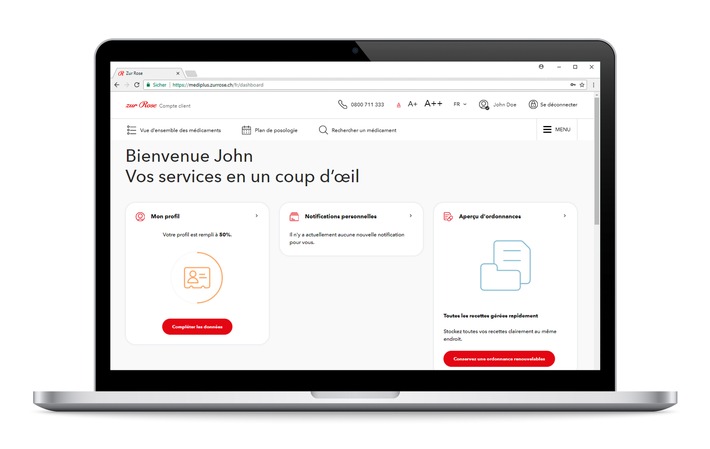 Zur Rose et la KPT lancent en commun l&#039;assistant de médication numérique Medi+