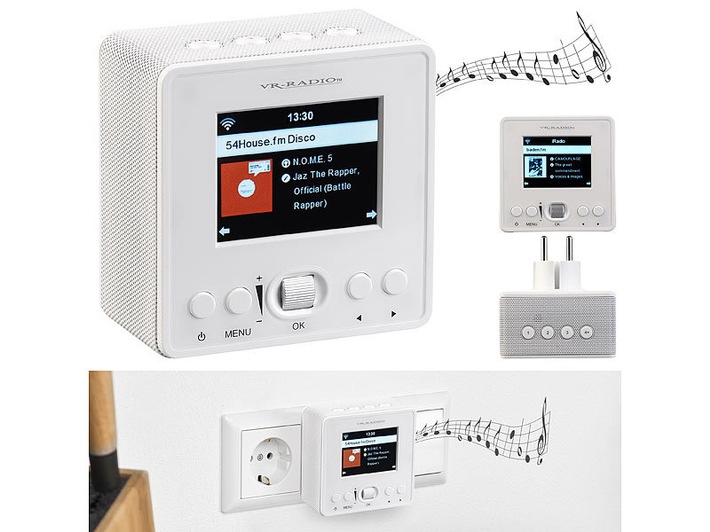 VR-Radio Steckdosen-Internetradio IRS-310 mit WLAN und Bluetooth 5, DSP, 6 Watt