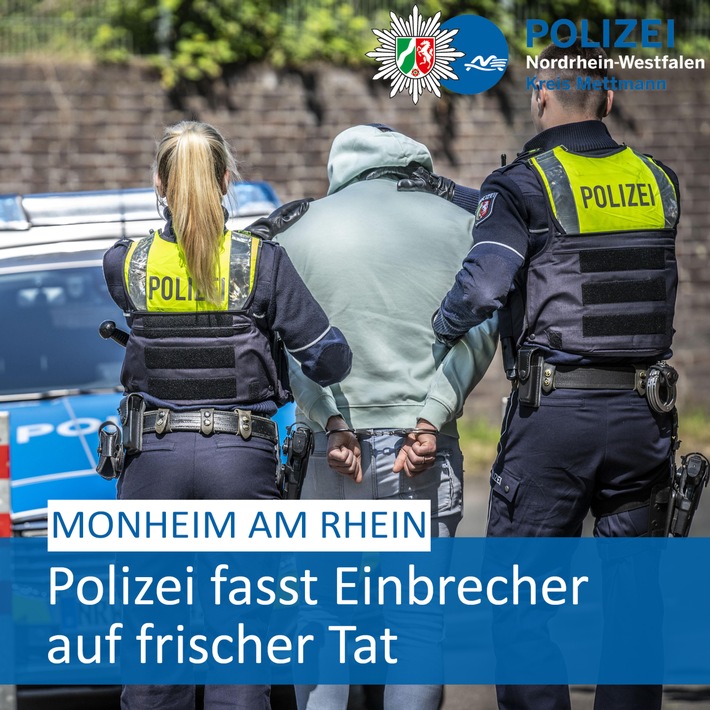 POL-ME: Polizei fasst Einbrecher auf frischer Tat - Monheim am Rhein - 2212088