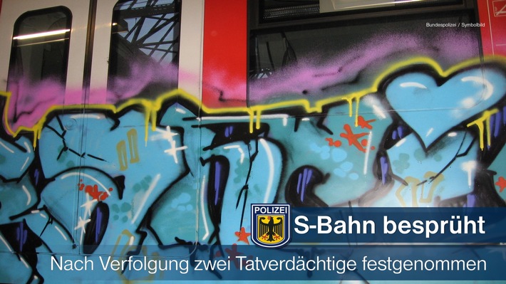 Bundespolizeidirektion München: Sprayer auf frischer Tat festgenommen
S-Bahn in Höllriegelskreuth besprüht