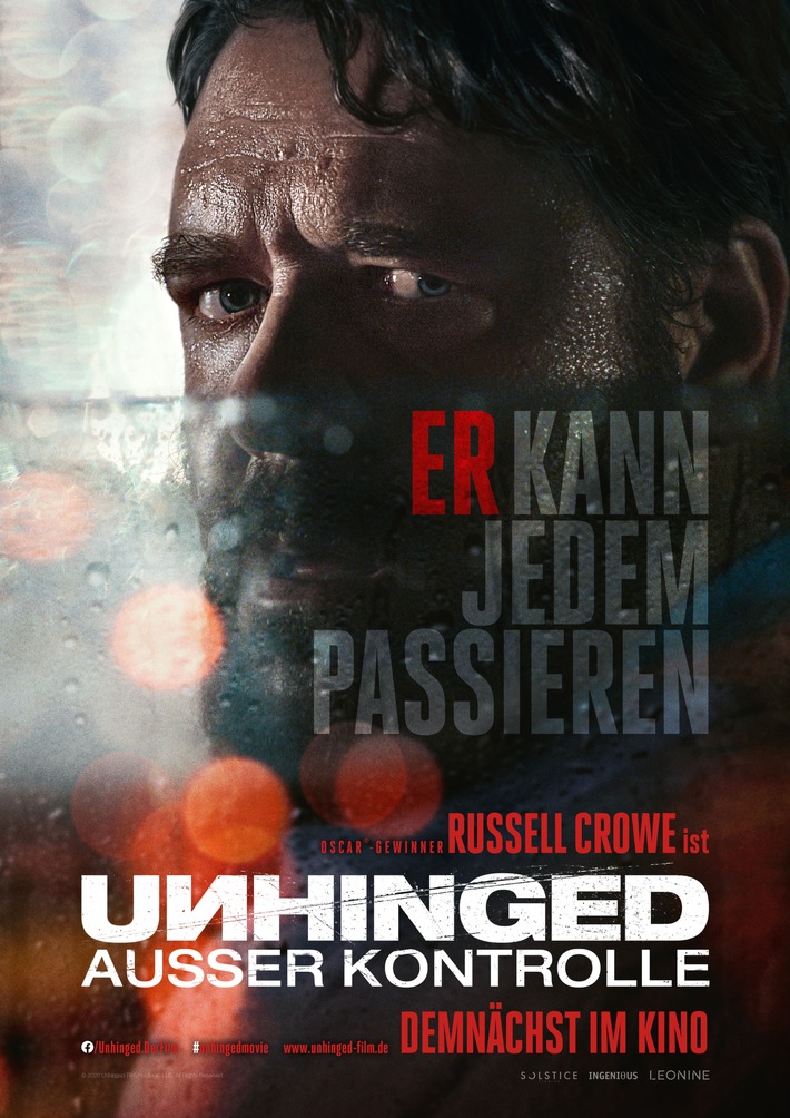 "Unhinged - Ausser Kontrolle" Platz 1 der deutschen Kinostarts / Endlich wieder Hollywood-Action-Kino 