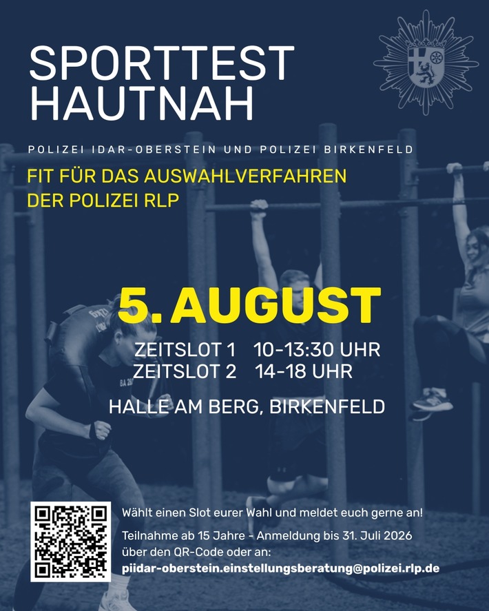POL-PDTR: Fit für das Auswahlverfahren: Sporttest hautnah erleben