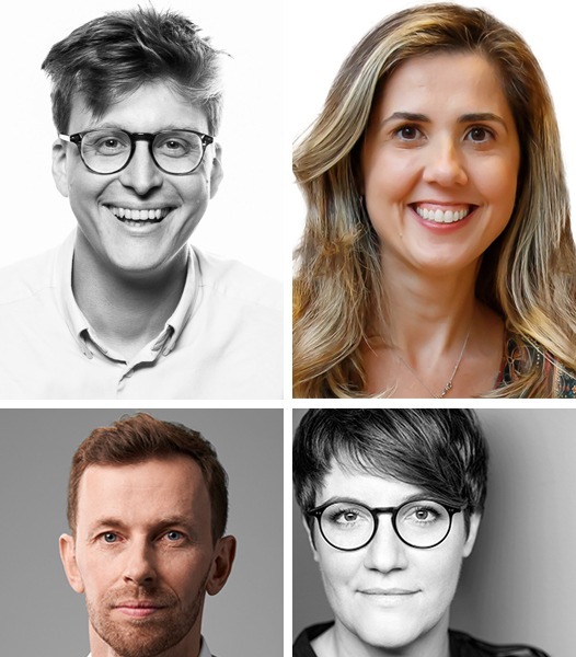 Das ganze Programm steht fest: scoopcamp 2022 mit Jack Riley, Luciana Cardoso, Nico Wilfer und Tina Dingel (v.li.n.r.). / Weiterer Text über ots und www.presseportal.de/nr/8218 / Die Verwendung dieses Bildes ist für redaktionelle Zwecke unter Beachtung ggf. genannter Nutzungsbedingungen honorarfrei. Veröffentlichung bitte mit Bildrechte-Hinweis.