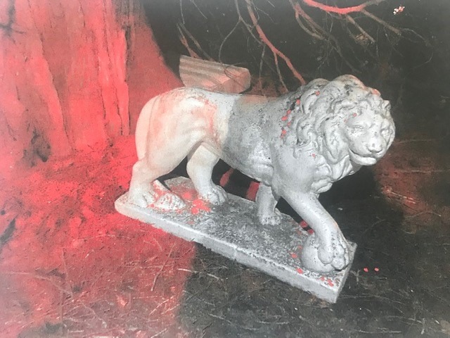POL-NOM: Auffinden einer steinernen Löwenstatue