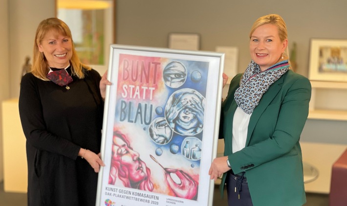 "bunt statt blau": Schülerin aus Ehrenfriedersdorf gewinnt Plakatwettbewerb gegen Komasaufen in Sachsen