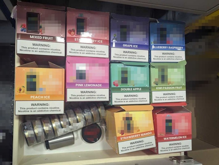 POL-OF: Gemeinsame Kontrolle von Polizei und Zoll: Rund 300 illegale Einweg-Vapes sichergestellt