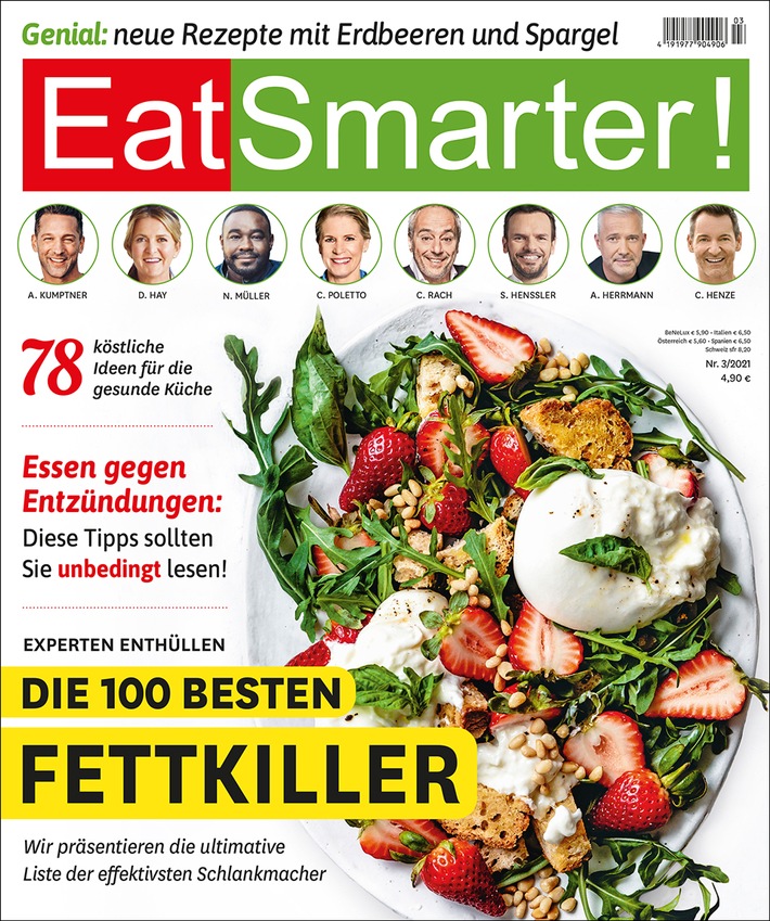 EAT SMARTER Heft 3/2021 – mit den 100 besten Fettkillern und Anti-Entzündungs-Strategien für den Alltag