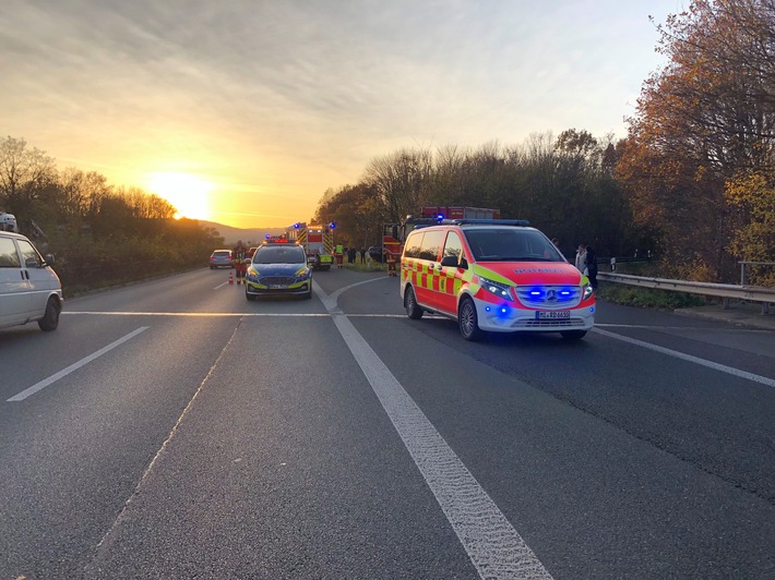 FW Minden: Verkehrsunfall auf B65