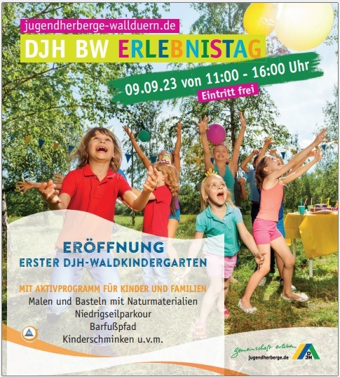 DJH BW Erlebnistag zur Eröffnung des ersten DJH Waldkindergartens