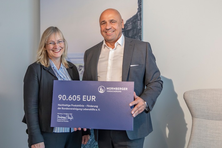Über 90.000 EUR für die Lebenshilfe – dank nachhaltiger Versicherungen der NÜRNBERGER