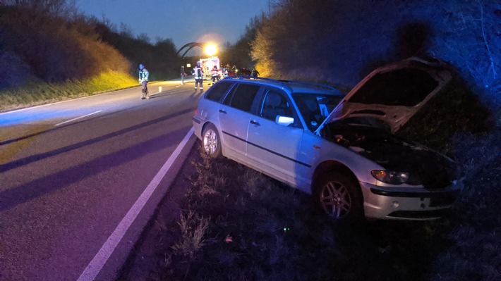 POL-PDNW: Neustadt/Weinstraße - Verkehrsunfall mit zwei verletzten Personen auf der B 38