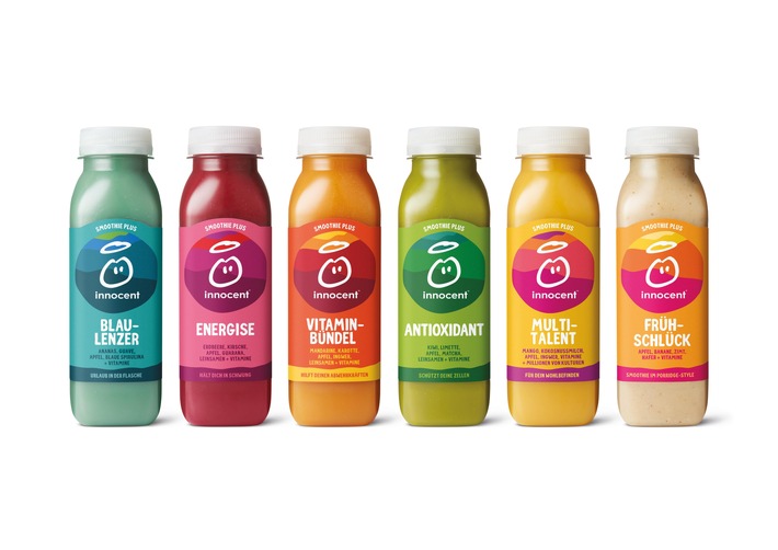 innocent Vitamin-Drinks für Deutschland / Neue innocent Helden: Power Shots und farbenfrohe Smoothie Plus